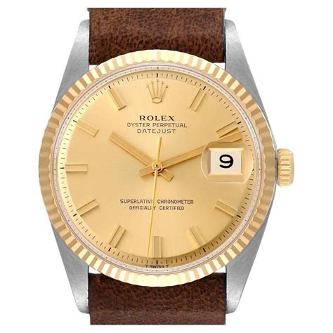 Rolex Datejust Steel Yellow Gold White Dial Vintage 